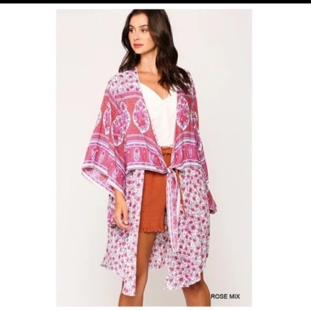 Kimono Floral Rose Mix Medium
